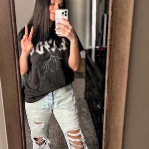 KanCan Light Blue Distressed Flare Jeans